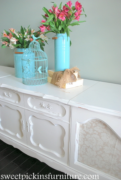 Sweet Pickins Furniture - Record Cabinet in Sherwin Williams Dover White