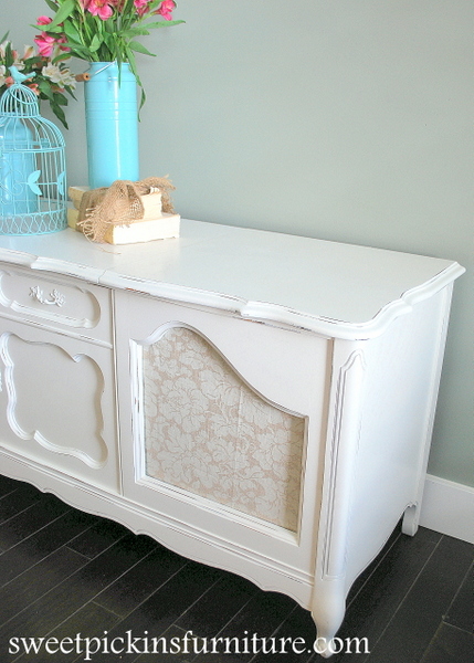 Sweet Pickins Furniture - Record Cabinet in Sherwin Williams Dover White