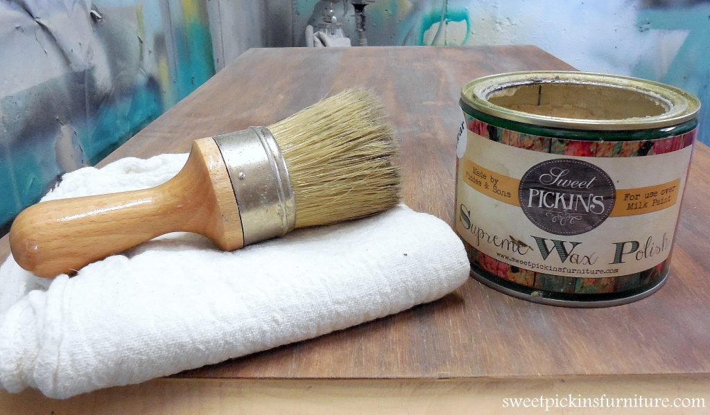 Sweet Pickins Milk Paint - how to wax milk paint