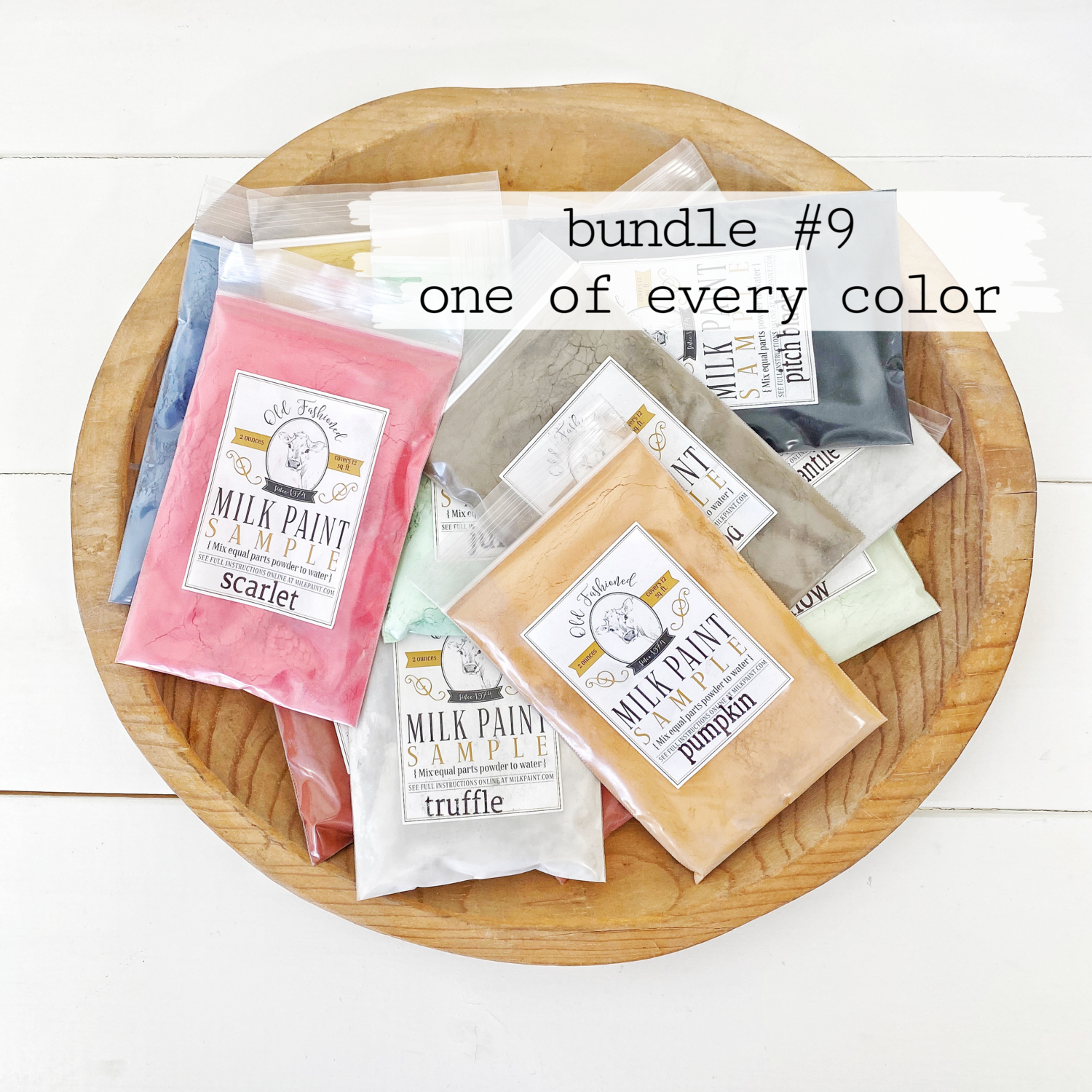 old fashioned milk paint bundle #9 – one of every color – milkpaint
