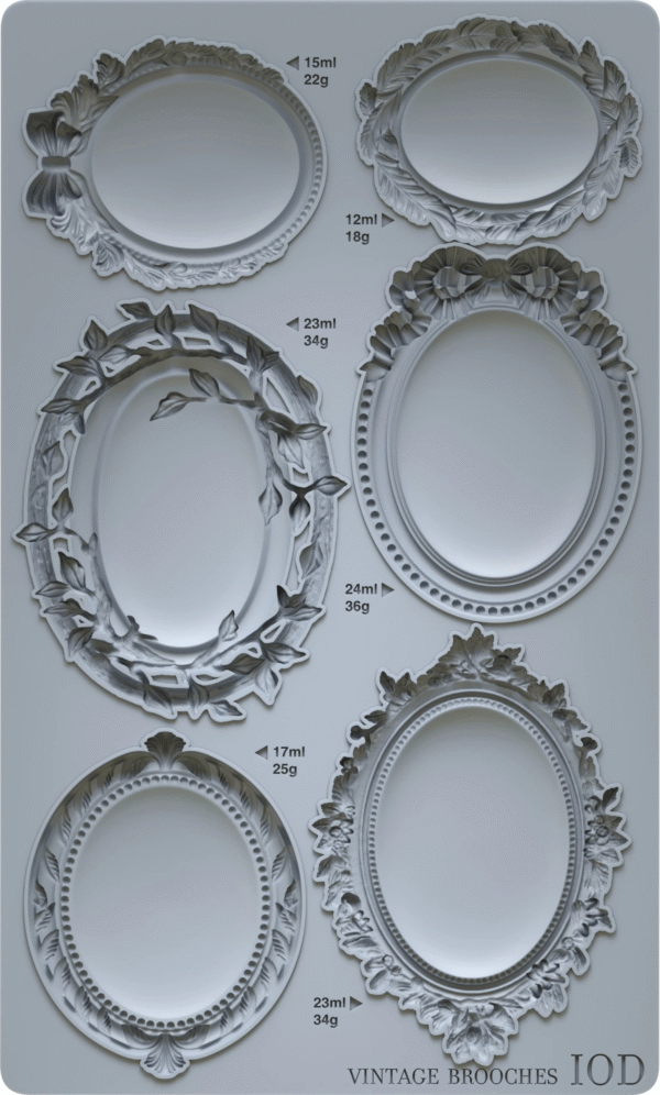 vintage brooches | mould 6″ x 10″