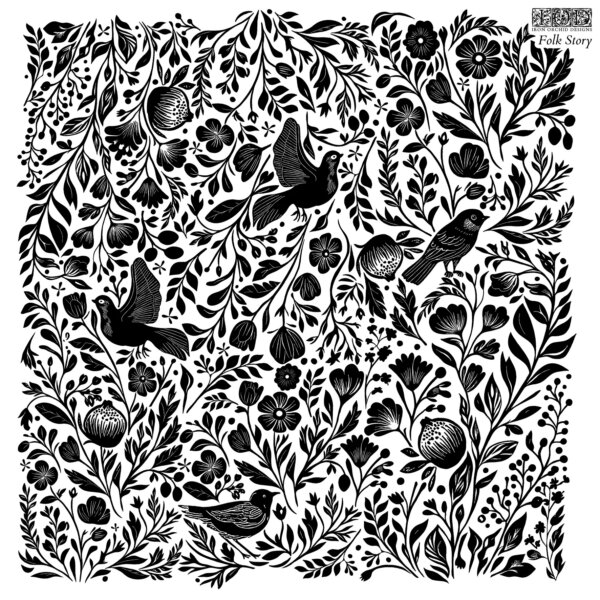 folk story | stamp 12″ x 12″ (1 sheet)
