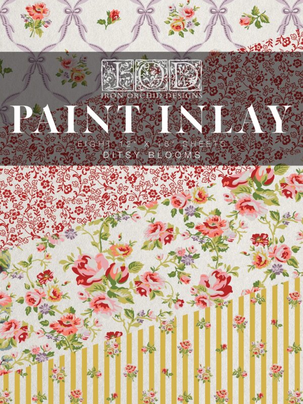 ditsy blooms | paint inlay | 12″ x 16″ pad (8 sheets)