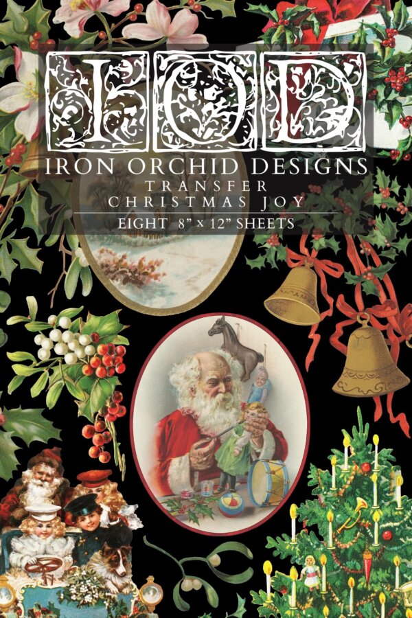 christmas joy DISCONTINUED | transfer – 8″ x 12″ pad (8 sheets)