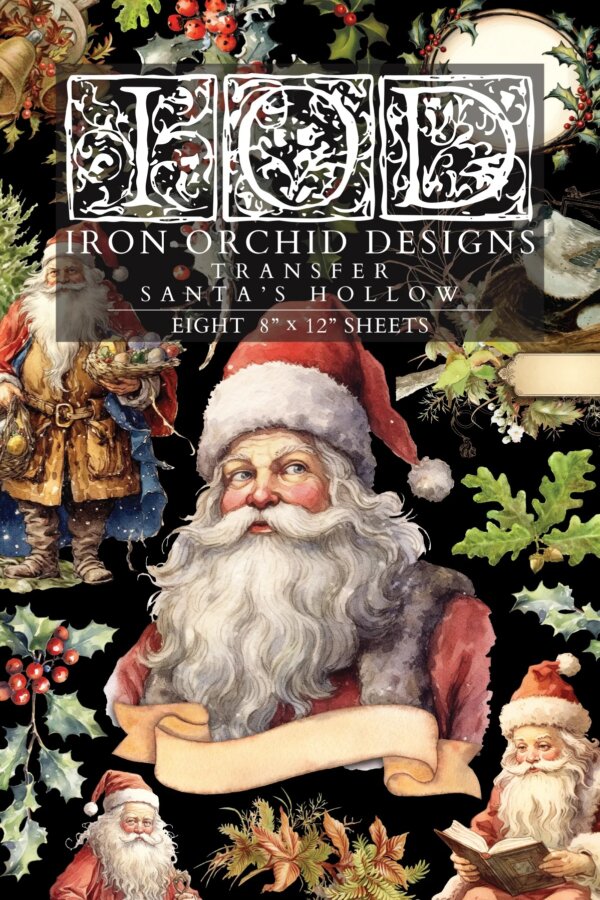 santa’s hollow RETIRED | transfer – 8″ x 12″ pad (8 sheets)