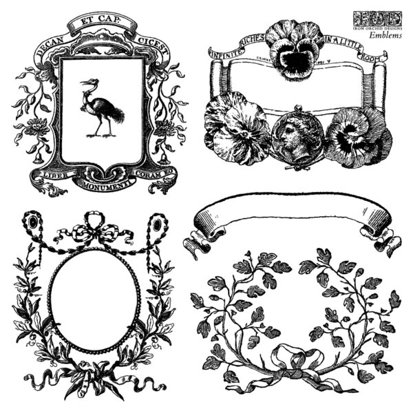emblems | stamp 6″ x 6″ (4 sheets)