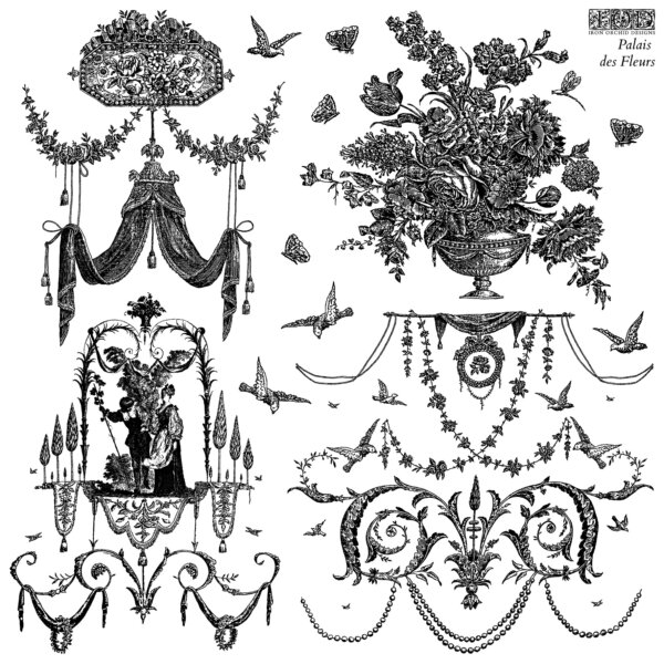 palais des fleurs | stamp 12″ x 12″ (1 sheet)