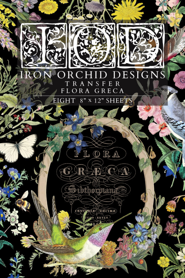 flora greca | transfer – 8″ x 12″ pad (8 sheets)