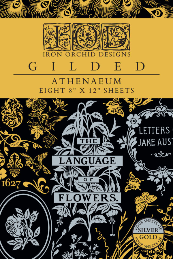 athenaeum – NEW! | gilded foil transfer – 8″ x 12″ pad (8 sheets)